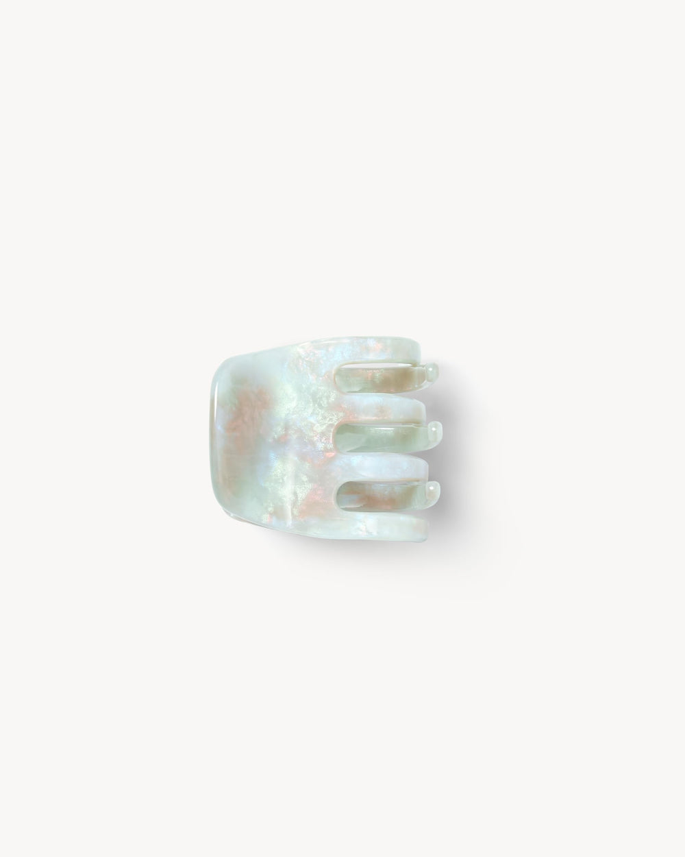MACHETE Astral Mint mini claw clip close-up showing interlocking teeth design.
