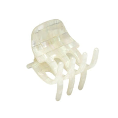 MACHETE mini claw clip in opalite shell checker securely holds hair for daily wear