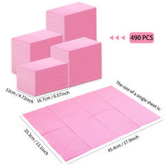 Machine-Ya Nail Mats are disposable for quick cleanup after sessions.