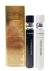 MACStack Legit Lift Primer tube close-up emphasizes lash lift and all-day hold
