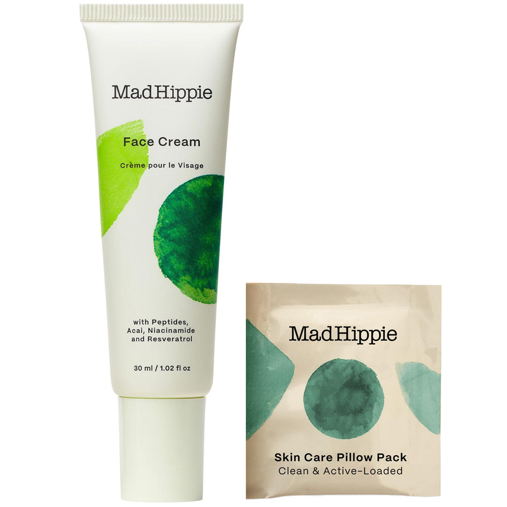 Mad Hippie Face Cream on vanity with natural light suggesting premium anti-aging care