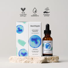 Mad Hippie sea buckthorn hemp oil showcases antioxidant-rich nourishment for skin.