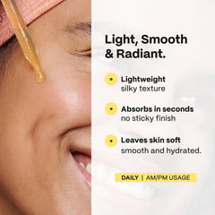 Mad Hippie Vitamin C Serum in a yellow-tinted bottle supports brightening.
