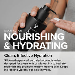 Mad Rabbit Replenish lotion on skin demonstrates lightweight absorption