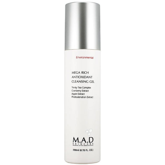 M.A.D Skincare Environmental Mega Rich cleanser bottle for a gentle, nourishing daily cleanse.