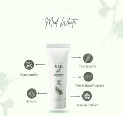 MAD WHITE witch hazel extract refreshes and soothes after application
