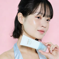Madagascar Centella Hyalu-Cica Water-Fit Sun Serum pump-dispense—tidy skincare routine