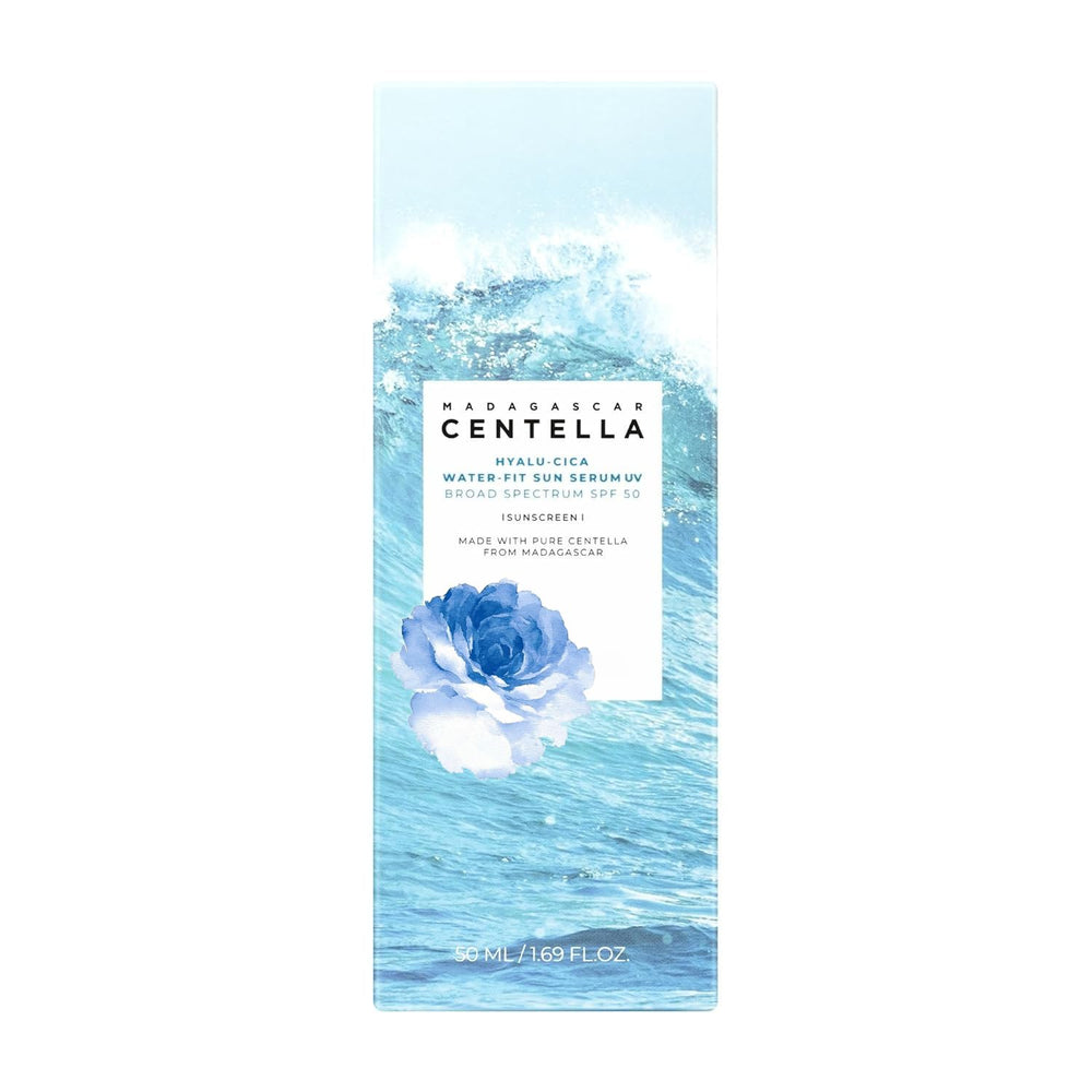Madagascar Centella Hyalu-Cica Water-Fit Sun Serum texture closeup—silky absorption