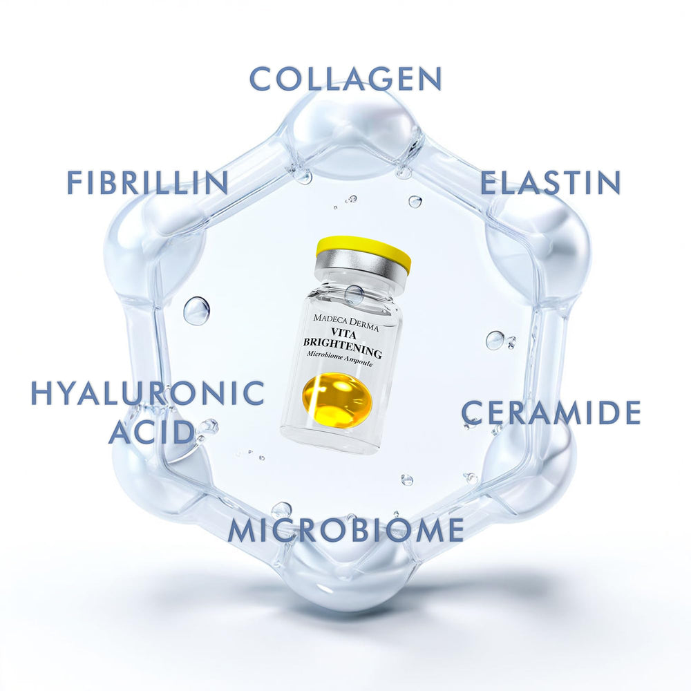 Madeca Derma Vita Brightening Biome Balls close-up showing texture.