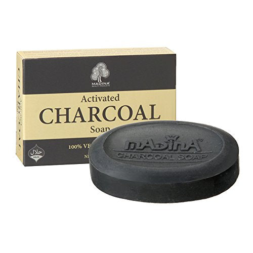 Madina Activated Charcoal Bar Soap image illustrating daily cleansing and oil balance.