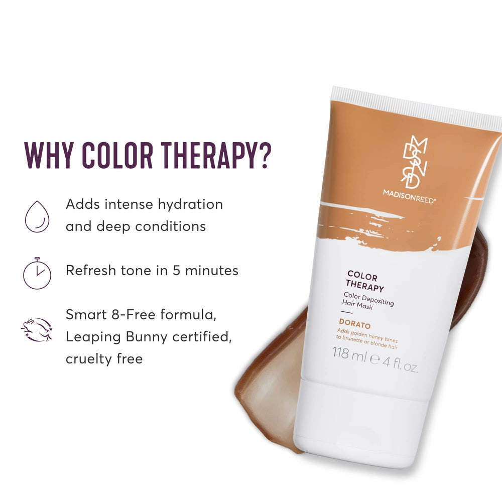 Dorato jar close-up reveals creamy color-deposit formula.