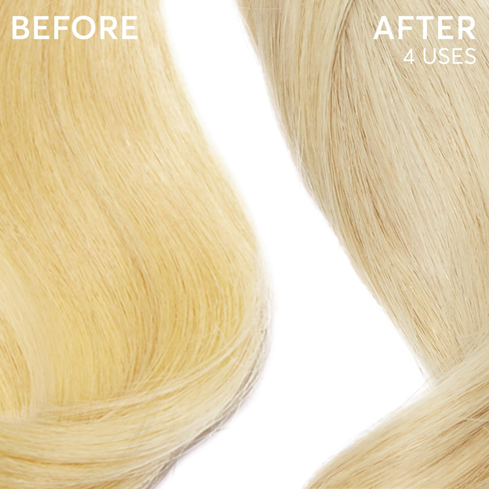 Purple-violet tones on blondes to neutralize brassiness