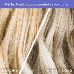 Hair after treatment appears shiny, healthy, and manageable