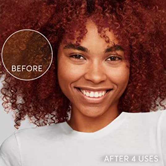 Cream texture of Madison Reed Rubino mask emphasizing ultra-hydrating feel.