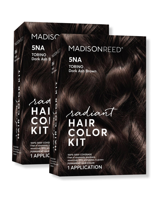 Madison Reed Radiant Color Kit 5NA Torino Brown bottle for even gray blending