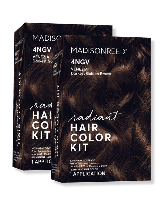 Madison Reed Radiant Color Venezia Brown application for natural gray blending.