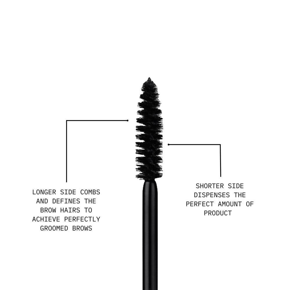 MADLUVV Laminate Me Clear Eyebrow Gel apply action on brows for quick styling