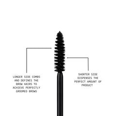 MADLUVV Laminate Me Clear Eyebrow Gel apply action on brows for quick styling