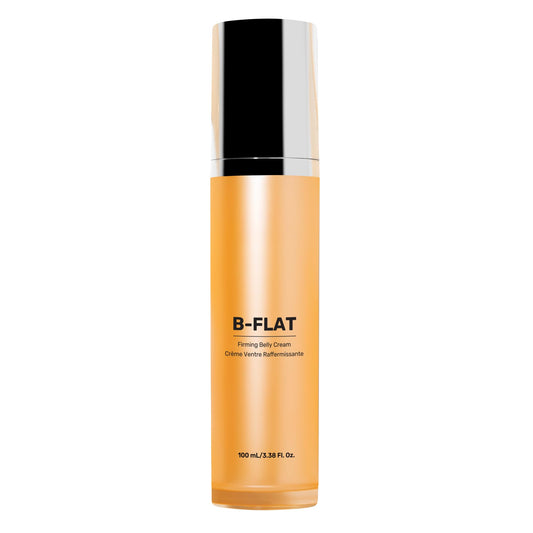 MAËLYS B-FLAT belly cream tub showing smooth, hydrated skin after use