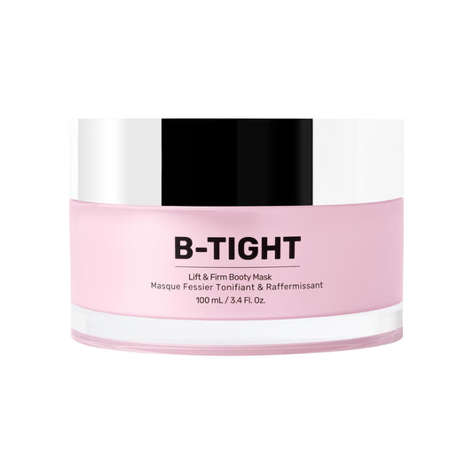 MAELYS B-TIGHT booty mask packaging close-up for smoother skin.
