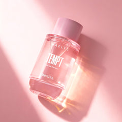 MAËLYS TEMPT on-skin application demonstrates subtle glow and longevity.