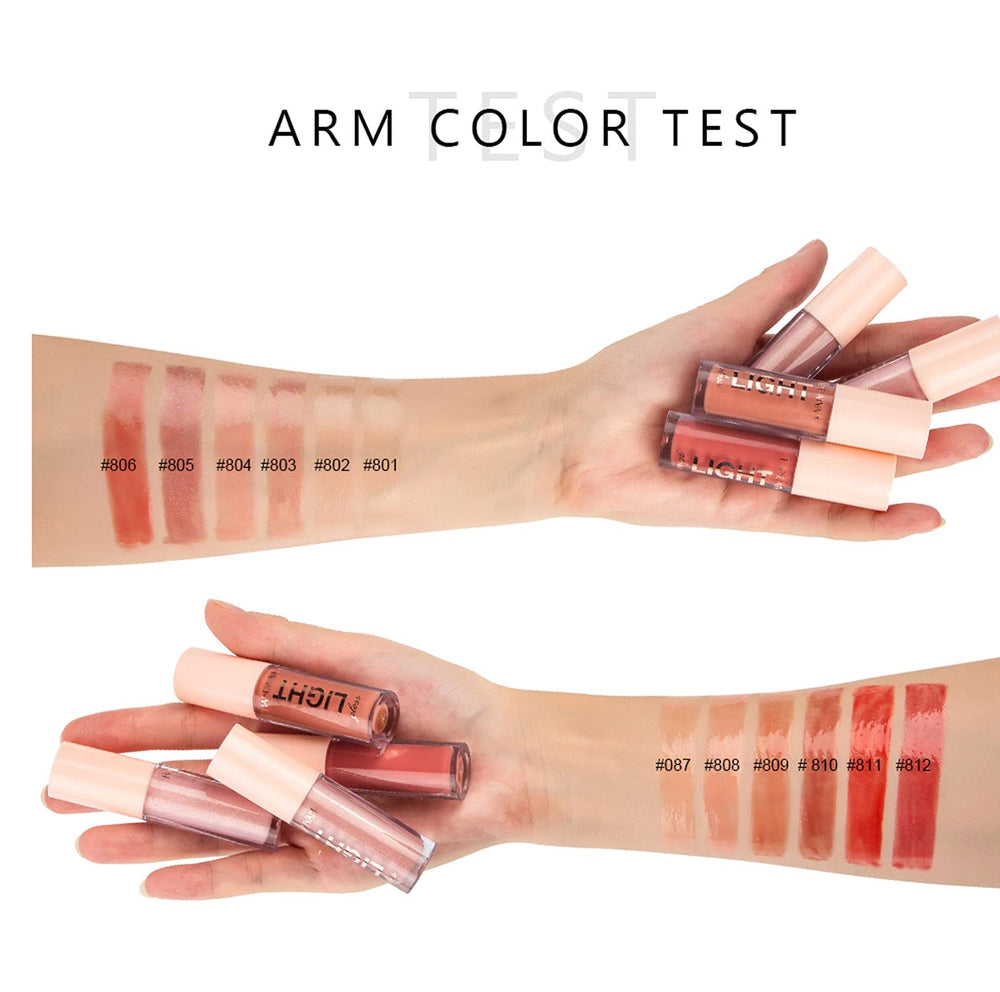 MAEPEOR lipgloss set packaging and six-shade case for gifting.