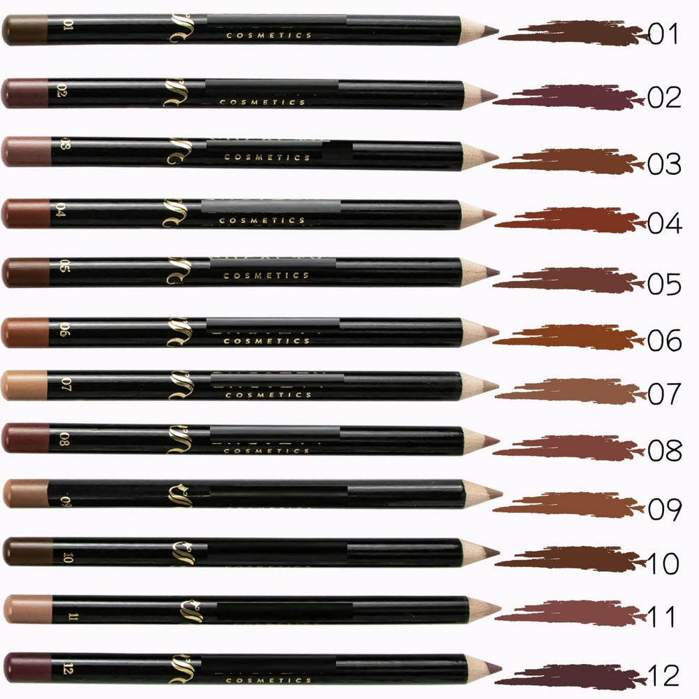 MAEPEOR lip liner pencil swatches in shade 02 for precise contouring