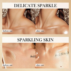 Shimmer on collarbone with MAEPEOR Body Luminizer for subtle highlight