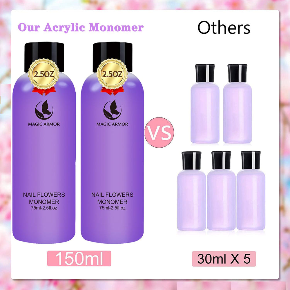 Magic Armor bottle highlighting strong adhesion for nail extensions