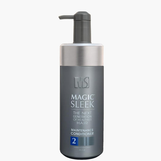 MagicSleek Nourishing Conditioner bottle promoting hydrated, manageable hair for all types.