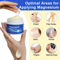 Magnesium Cream application on arm, quickly absorbed without residue.
