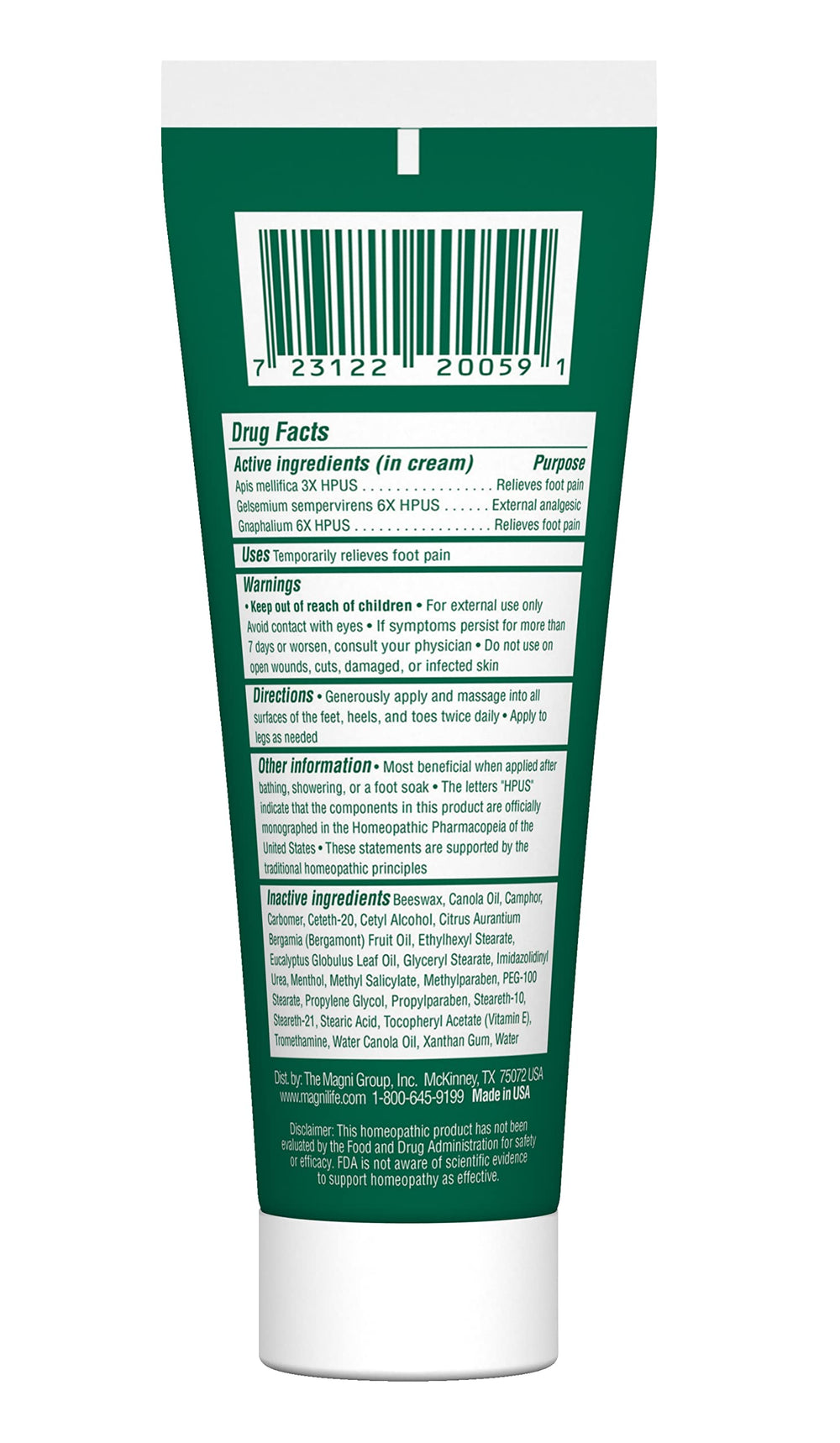 MagniLife DB Foot Cream texture close-up highlighting non-greasy formula for quick absorption