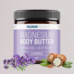 Magnum Solace Dead Sea magnesium butter packaging and branding.