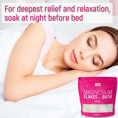 Magnum Solace magnesium cream beside flakes for aftercare.