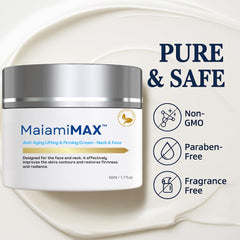 MAIAMIMAX Face application demonstrates easy daily routine for firming and hydration.