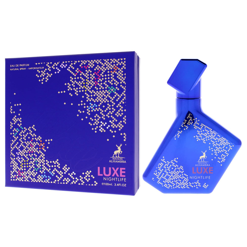 Maison Alhambra Luxe Nightlife cap detail emphasizing luxury packaging for gifting