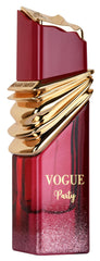 Maison Alhambra Vogue Party bottle front view, long-lasting floral aroma for festive nights.