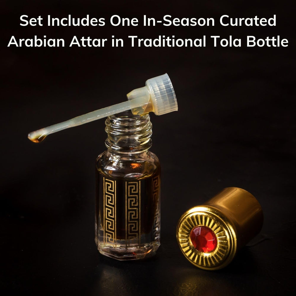 Maison d'Orient tola bottle fragrance image features artisan perfume in a premium vessel.