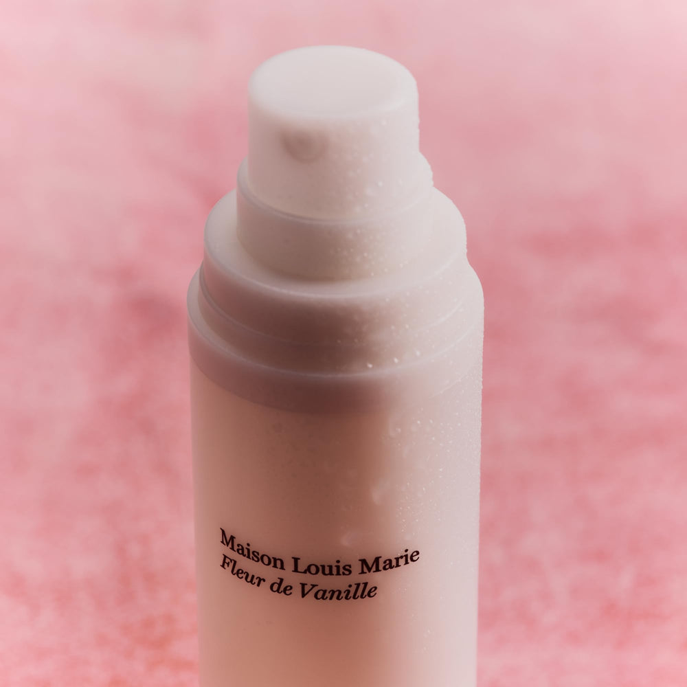 Maison Louis Marie Fleur de Vanille mist notes—raspberry and vanilla hints for a luxurious aroma