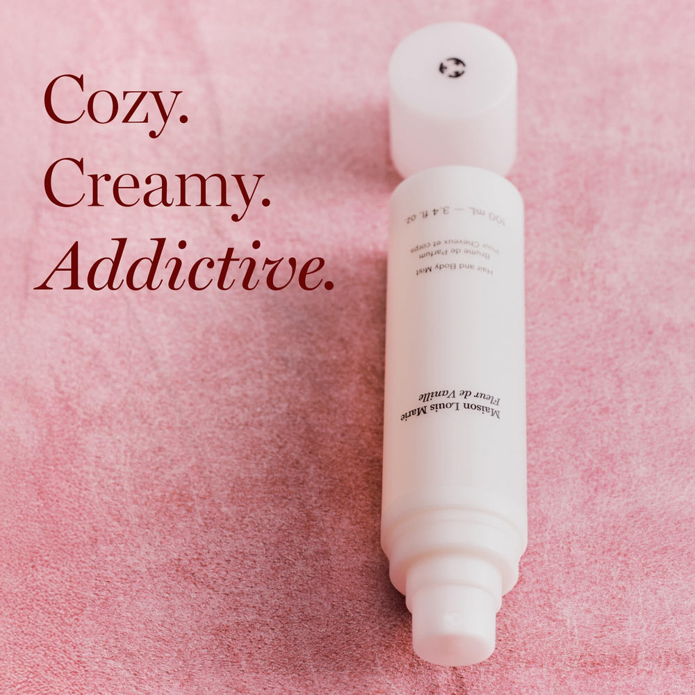 Maison Louis Marie Fleur de Vanille mist on skin—light, alcohol-free hydration with fragrance