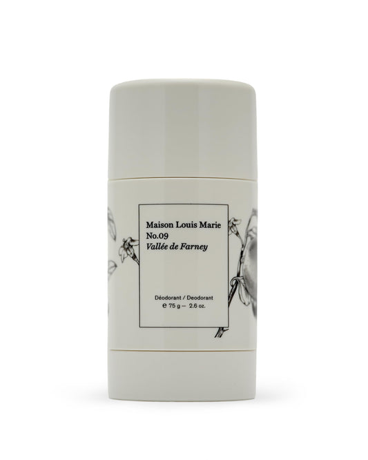 Maison Louis Marie No.09 deodorant bottle with citrus-woody scent for all-day freshness.