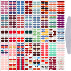 Maitys full-wrap nail stickers with flowers design for chic nails and easy application.