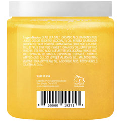 Application scene of Majestic Pure Sweet Orange Body Scrub on damp skin.