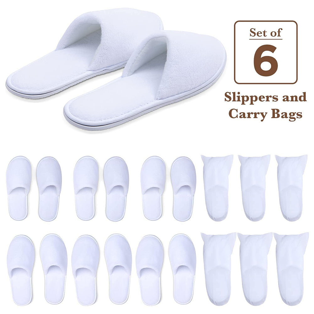 MAJI SIMPLY JOYOUS individually wrapped slippers stay clean during stays.