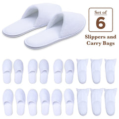 MAJI SIMPLY JOYOUS individually wrapped slippers stay clean during stays.
