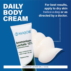 MAJOR ammonium lactate 12% cream jar closed for applying to dry patches.