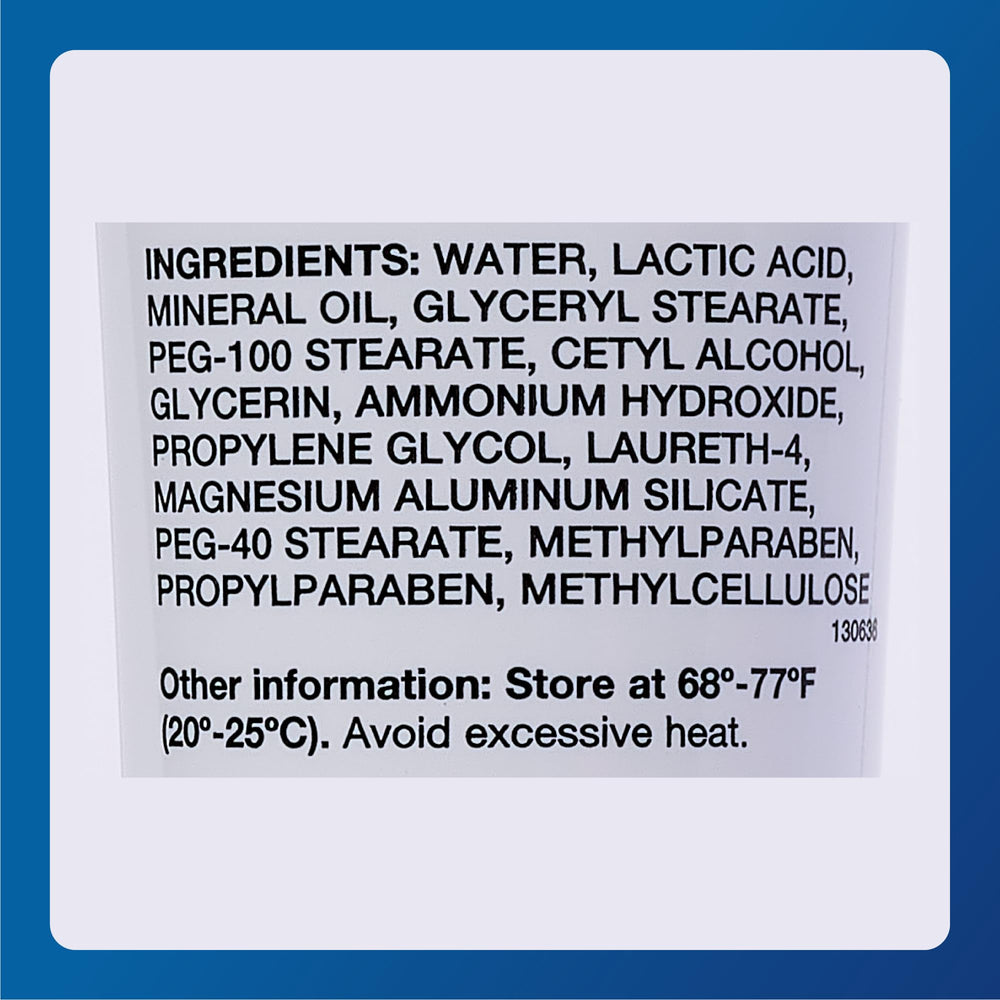Creamy texture swatch of MAJOR ammonium lactate 12% cream for nourishing skin.