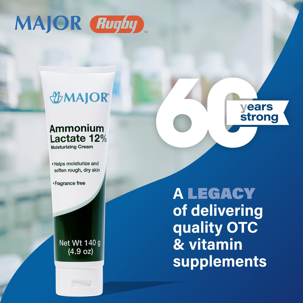 Daily routine setup with MAJOR cream to hydrate and soften dry skin.