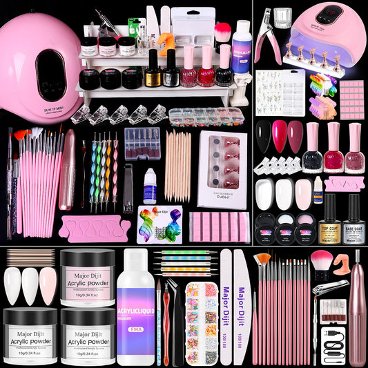 Major Dijit acrylic nail kit for beginners, ideal for at-home salon-quality nails