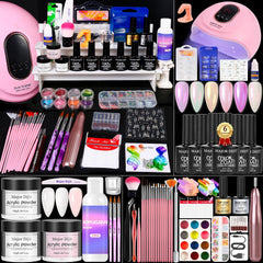 Major Dijit acrylic nail kit starter set with white pink clear powders for versatile at-home manicures
